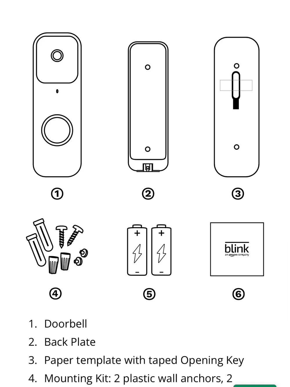 Two Blink Video Doorbell Units — Black and White